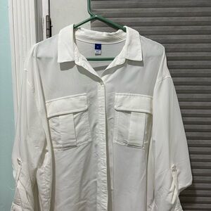 Old Navy Women's White Button Down Shirt